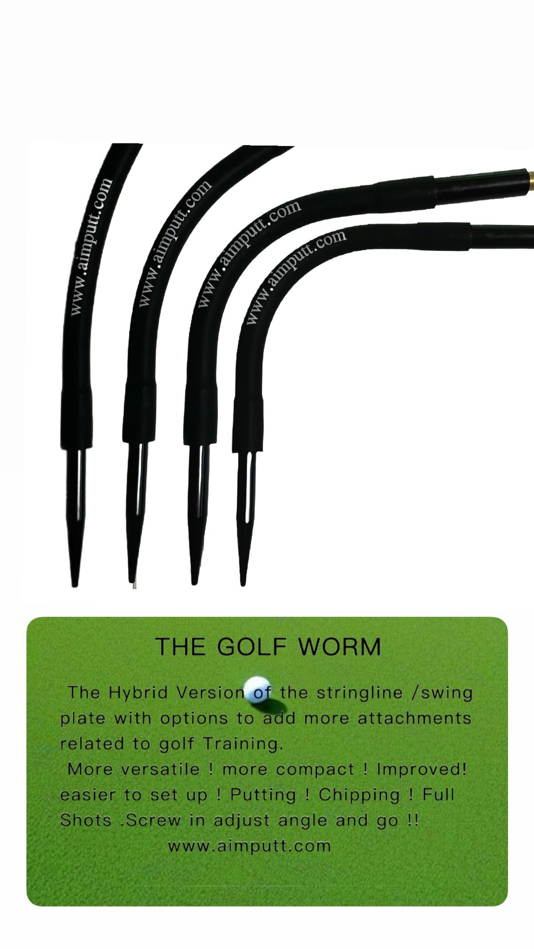 Transform your Alignment Sticks with The Golf Worm.