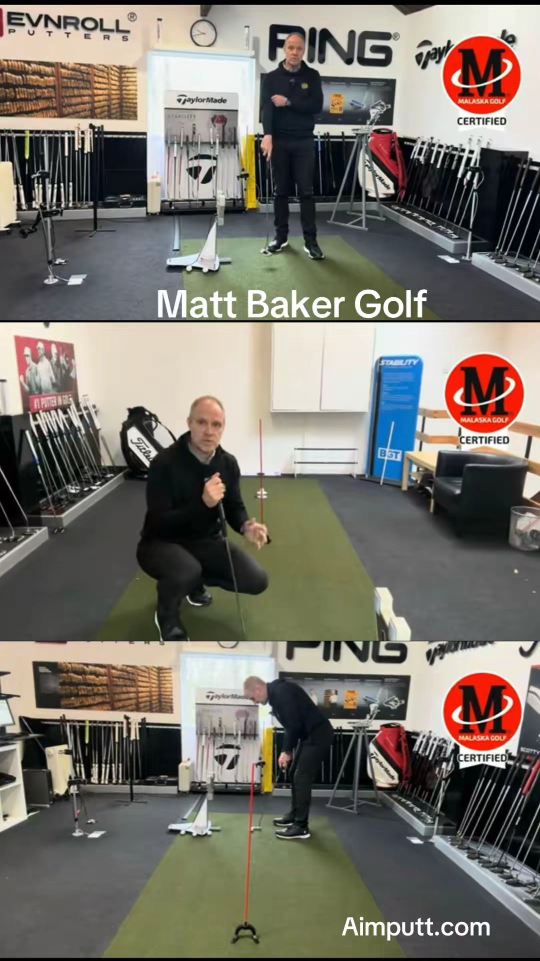 Matt Baker pga YouTube video on Aimputt