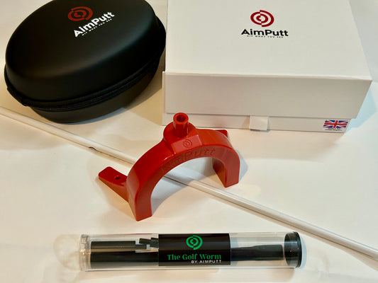 The Aimputt Trainer and The Golf Worm package.